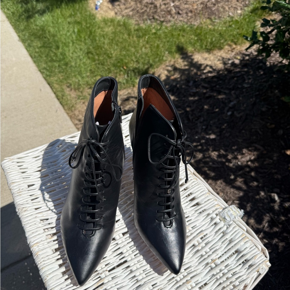 ANTONIO MELANI Black Lace-Up Boots